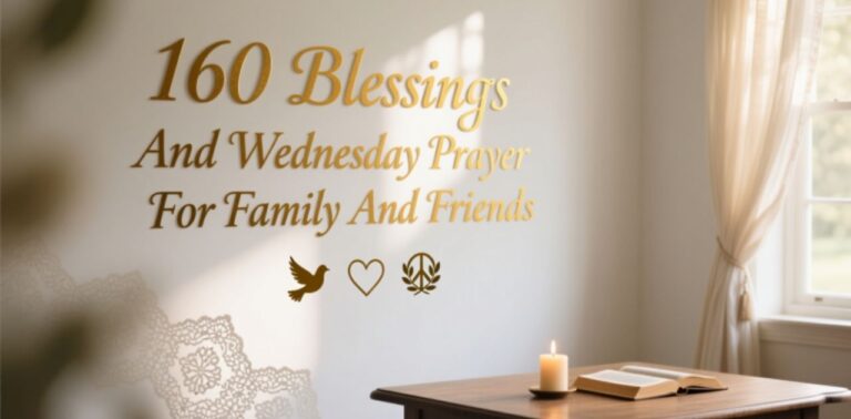 Collection of 160 blessings and Wednesday prayers for family and friends to send love, positivity, and gratitude midweek.