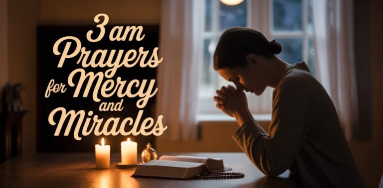 3 AM Prayers For Mercy And Miracles – person praying at the sacred hour seeking God’s mercy, divine blessings, and healing.