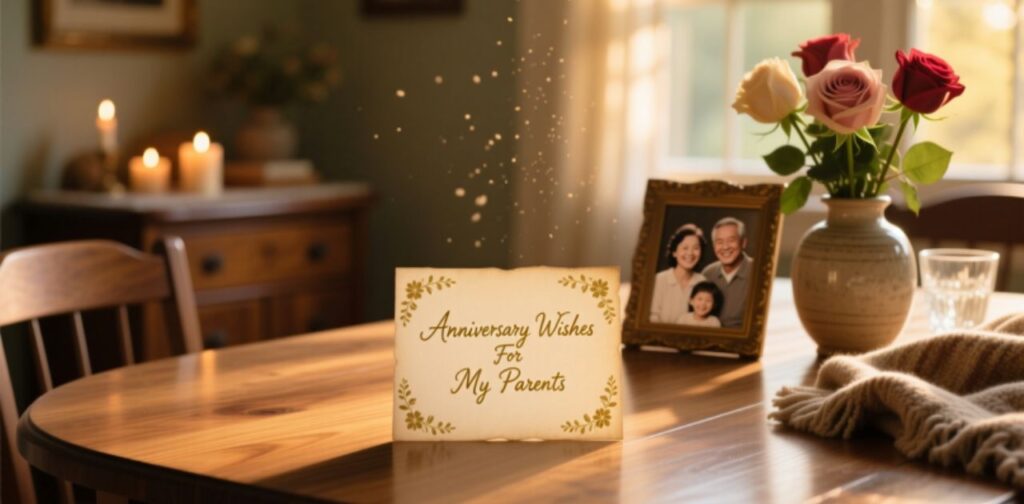 Anniversary wishes for my parents, heartfelt messages celebrating their lifelong love, devotion, and cherished family moments.