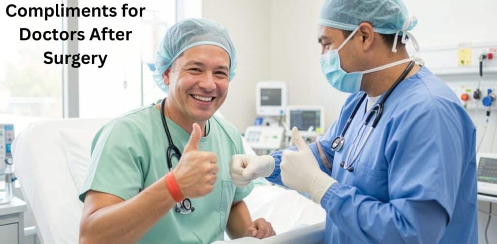 Compliments For Doctors And Nurses after surgery for care and successful recovery