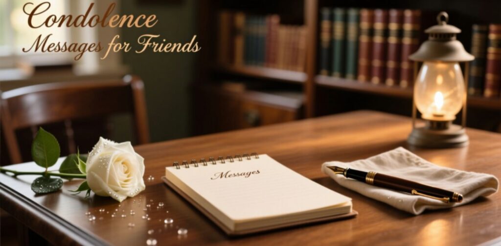 Condolence messages for friends to offer comfort, support, and sympathy during grief..