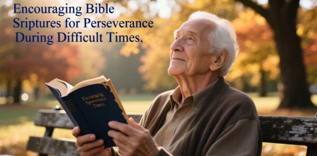 Encouraging Bible scriptures for perseverance during difficult times to provide hope, strength, and courage in challenges.
