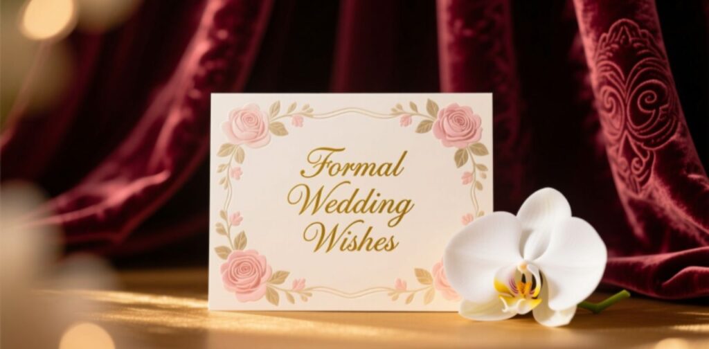 Formal wedding wishes to celebrate marriage with elegance, respect, and lifelong commitment