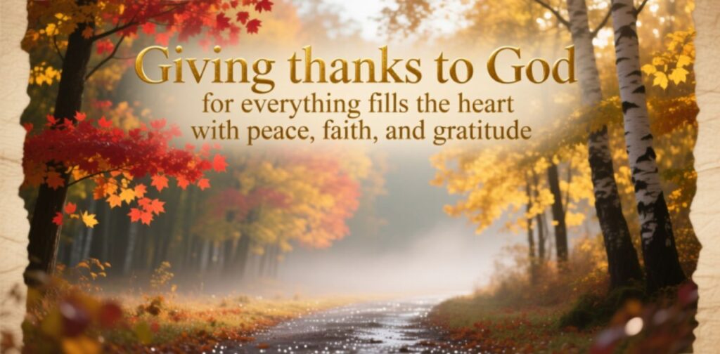 Giving Thanks To God For Everything through prayer, daily gratitude, and a heartfelt Thank You Message To God.