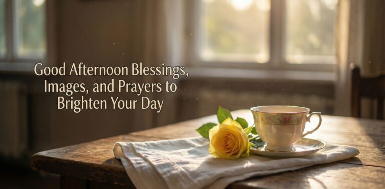 Good Afternoon Blessings image with prayers and positive messages to brighten your day.
