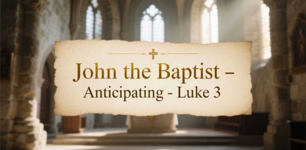 John the Baptist preparing the way in Luke 3.
