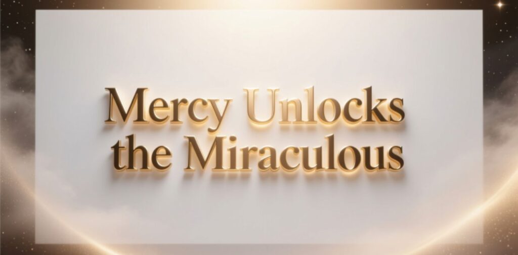 Mercy unlocks the miraculous, showing God’s grace, compassion, and divine miracles.