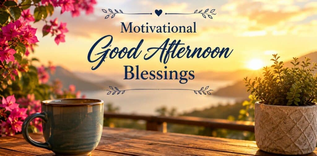 Motivational Good Afternoon Blessings with uplifting words for a positive afternoon.