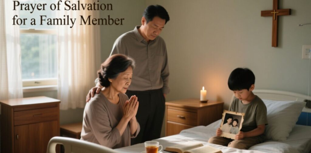 Prayer of salvation for a loved family member.