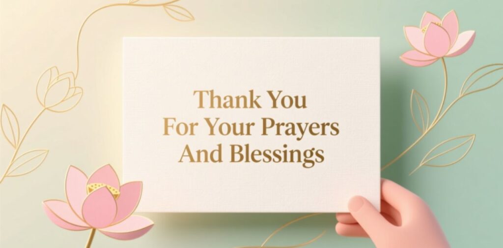 Expressing Gratitude: Thank You For Praying For Me and Your Blessings.