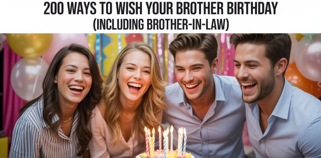 200 creative and heartfelt ways to wish your brother happy birthday, including brother-in-law, with messages, quotes, and blessings.