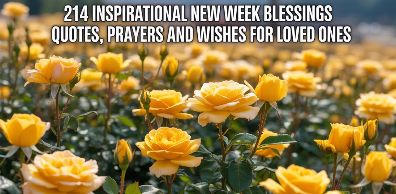 214 Inspirational new week blessings quotes, prayers, and heartfelt wishes for loved ones to start the week with positivity, faith, and motivation.