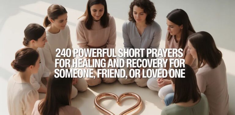 240 powerful short prayers for healing and recovery for someone, friend, or loved one offering comfort, faith, and hope.