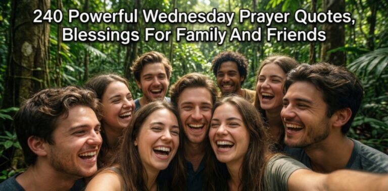 240 Powerful Wednesday Prayer Quotes, Blessings For Family And Friends to inspire faith, gratitude, and midweek positivity.