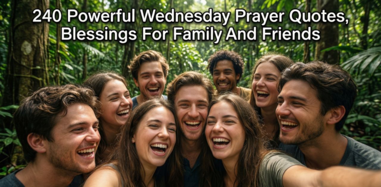 240 Powerful Wednesday Prayer Quotes, Blessings For Family And Friends to inspire faith, gratitude, and midweek positivity.