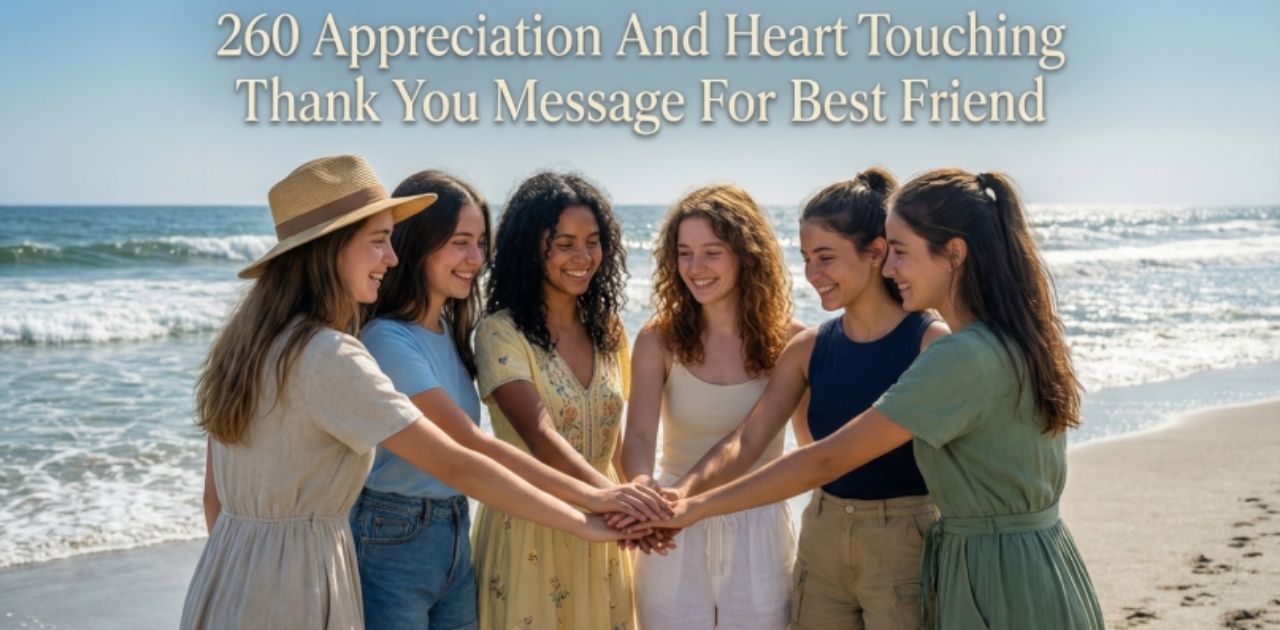 260 appreciation and heart touching thank you message for best friend expressing love, gratitude, and true friendship bond.