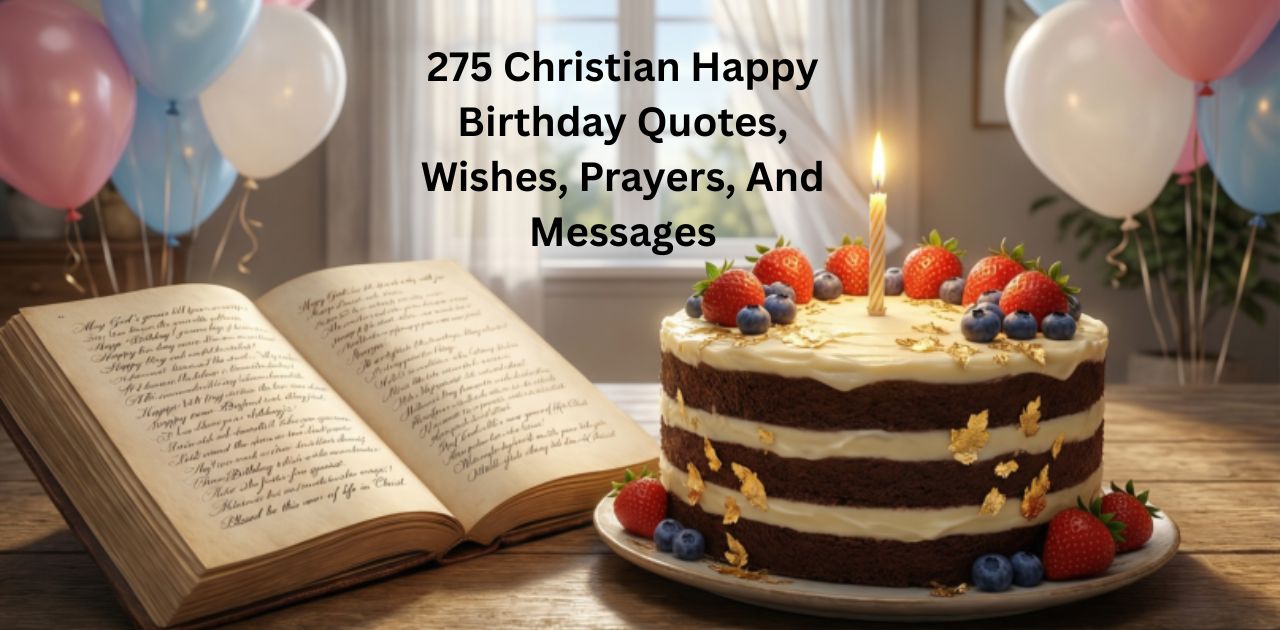 275 Christian Happy Birthday Quotes, wishes, prayers, and messages to inspire faith, blessings, and God-centered joy on birthdays.