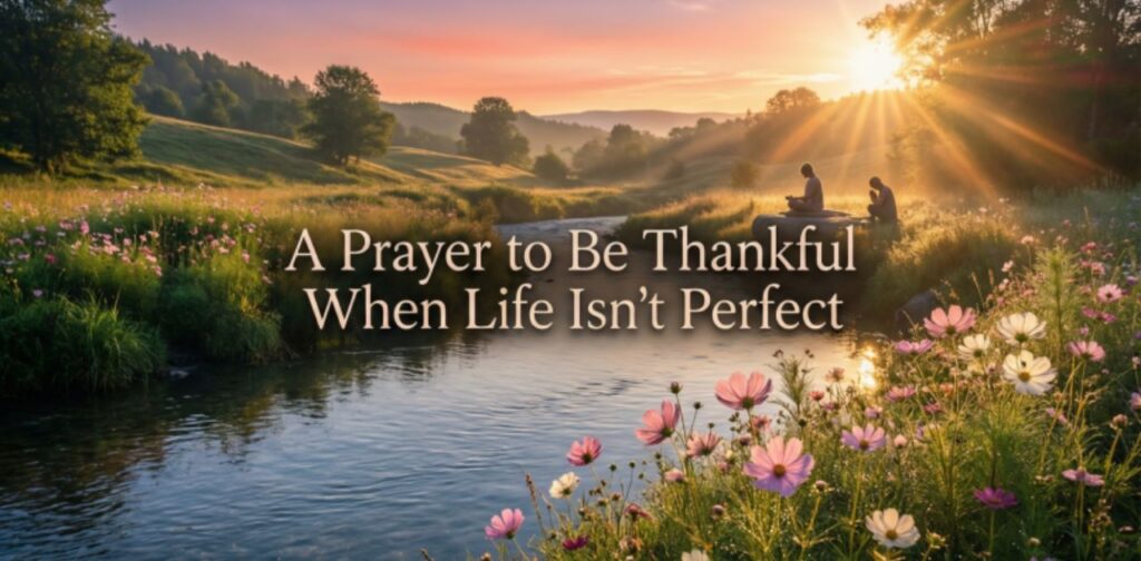 A Prayer to Be Thankful When Life Isn't Perfect, expressing a Thank You Message To God for His guidance, love, and constant blessings.