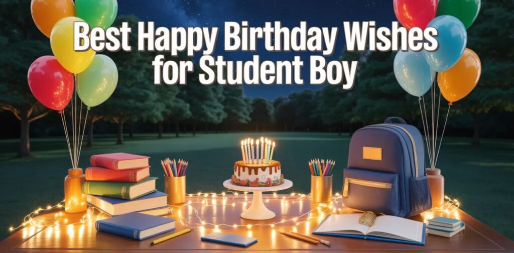 Send best happy birthday wishes for student boy with motivational birthday wishes for students to encourage confidence and success.
