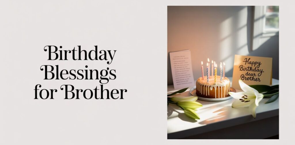 Birthday blessings for brother filled with prayers, love, and heartfelt wishes on his special day.