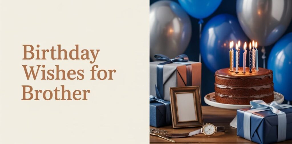 Birthday wishes for brother with loving, funny, and heartfelt messages to celebrate his special day.