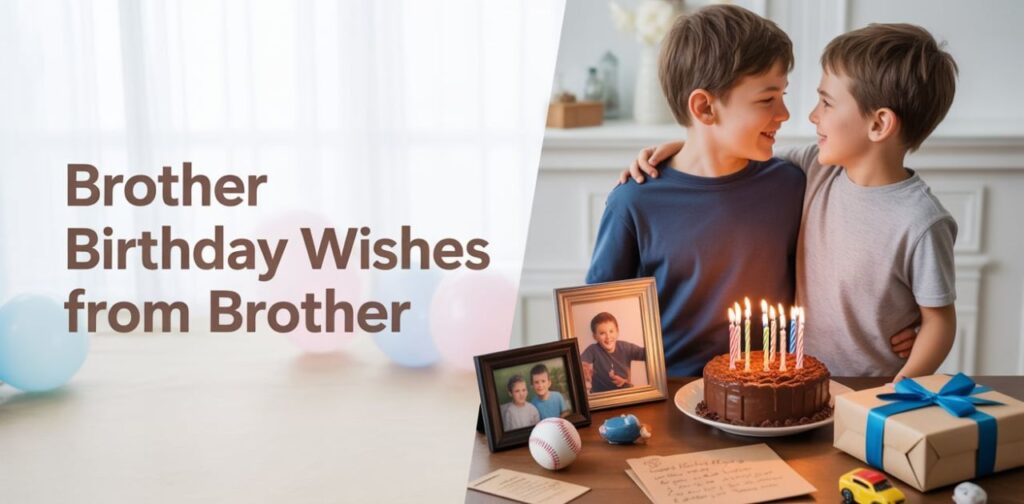 Brother birthday wishes from brother with heartfelt, funny, and loving messages to celebrate his special day.