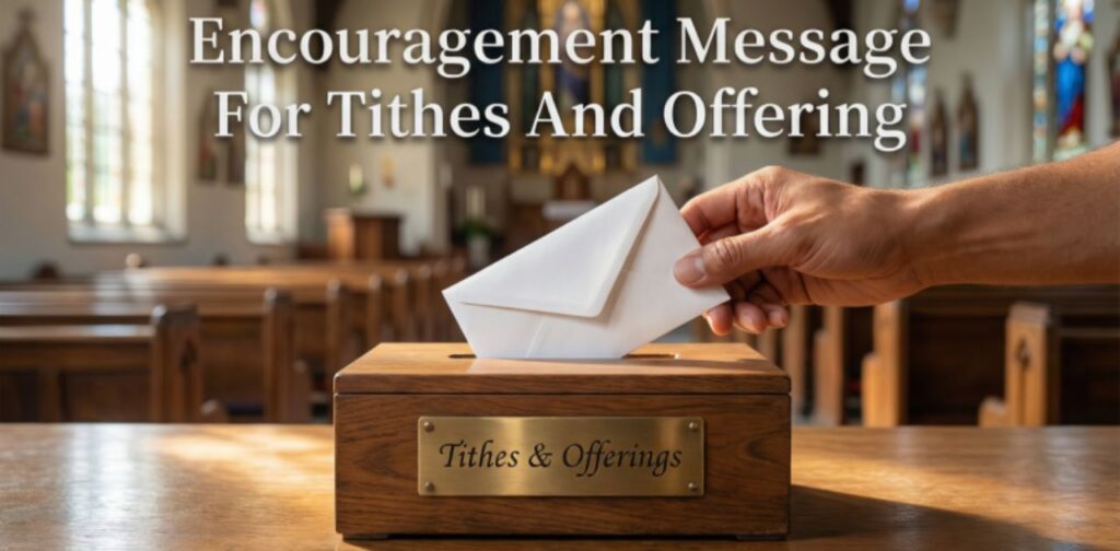 Encouragement Message For Tithes And Offering to inspire faithful giving, generosity, and joyful contributions.