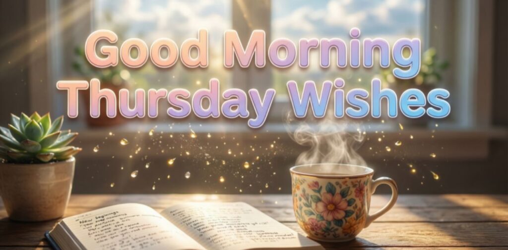 Good Morning Thursday Blessings and wishes to brighten your day with positivity, joy, gratitude, and hope.