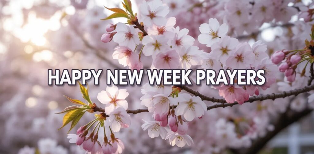 Happy new week prayers with inspirational new week blessings to seek peace, guidance, and positivity for a fresh start.