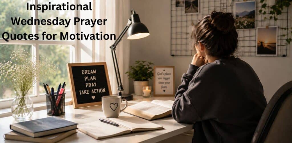 Inspirational Wednesday Prayer Quotes for motivation and encouragement.