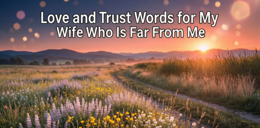 Love and trust words for my wife who is far from me with hot romantic love and trust messages for my wife to show care and affection.