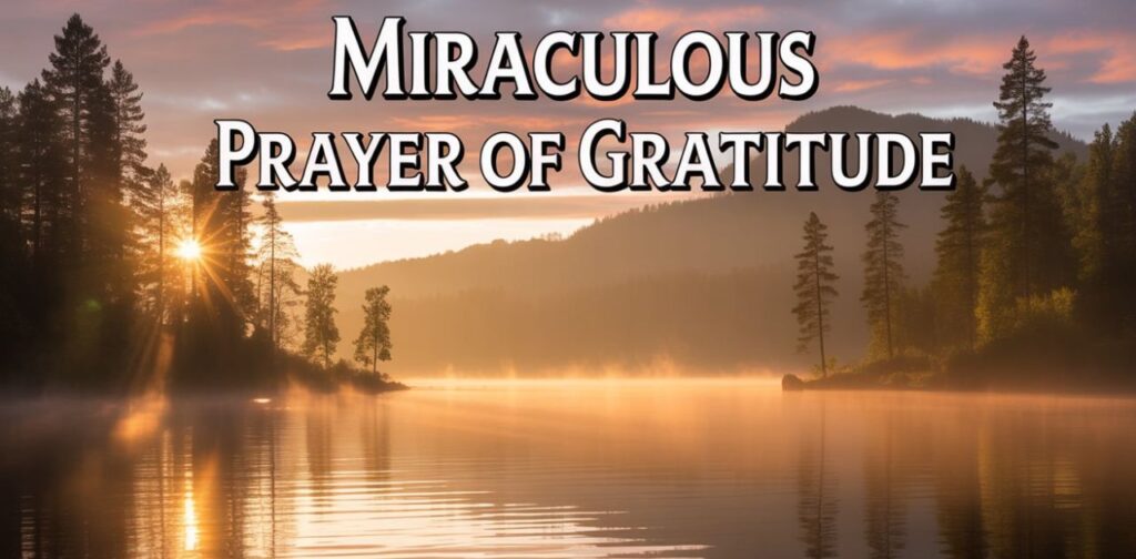 Miraculous Prayer Of Gratitude featuring Miracle Prayers That Work Fast to express thanks, invite blessings, and experience God’s divine favor.