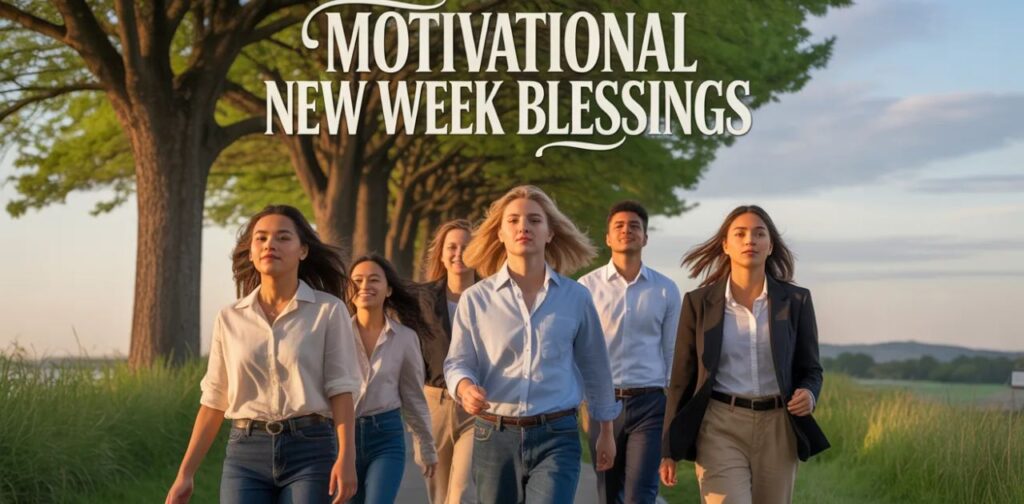 Motivational new week blessings filled with inspirational new week blessings to encourage hope, success, and positive energy for the week ahead.