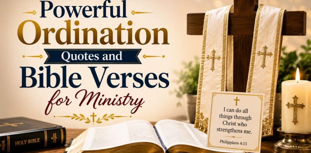 Happy Ordination Day Wishes with powerful ordination quotes and Bible verses for ministry and spiritual guidance.
