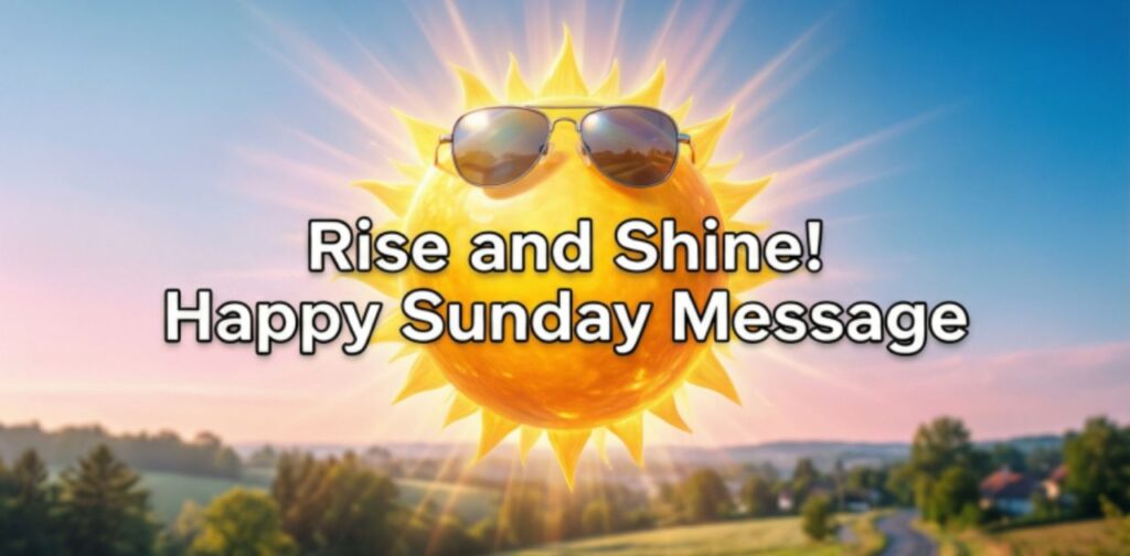 Rise and Shine! Happy Sunday Message to inspire positivity and spread joy to loved ones on Sunday mornings.