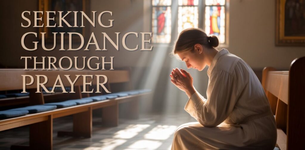 Seeking guidance through prayer using Bible verses about self reflection, Christian self reflection, and spiritual self examination for spiritual growth.