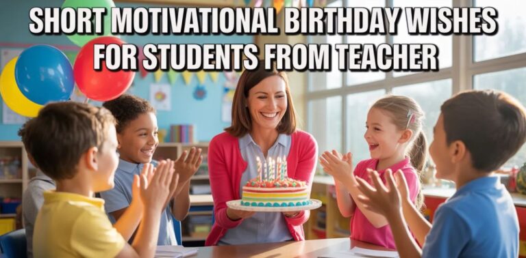 Send short motivational birthday wishes for students from teacher to inspire, encourage, and celebrate their special day.