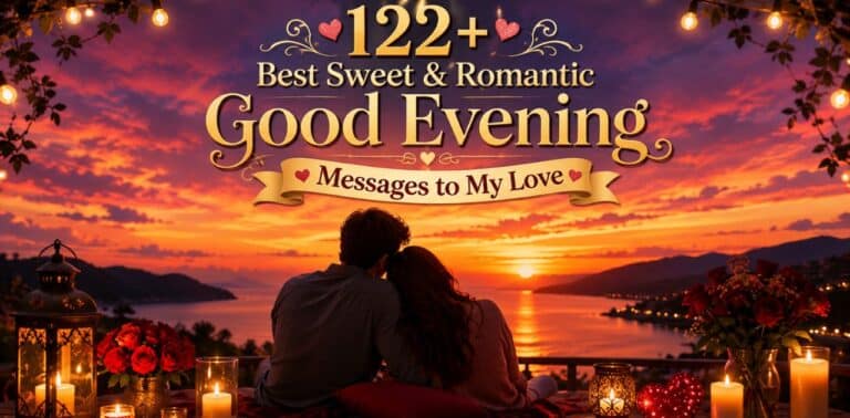 Best Good Evening Messages to My Love with sweet and romantic wishes for couples.