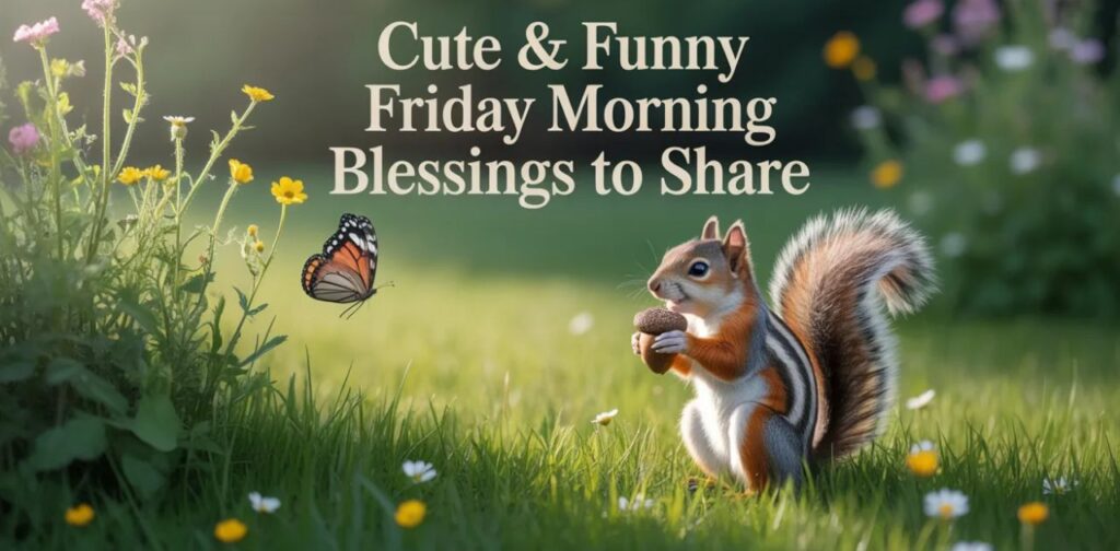 Cute & Funny Friday Morning Blessings to Share. Light and joyful Friday Morning Blessings and Prayers Quotes to spread smiles and positive vibes.
