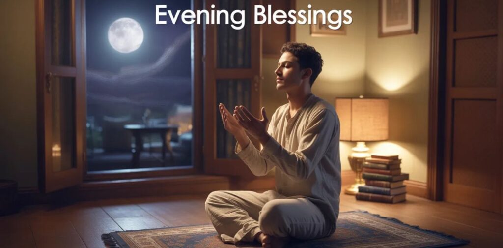 Evening Blessings to inspire peace, gratitude, and positive energy during calm and reflective evening moments.