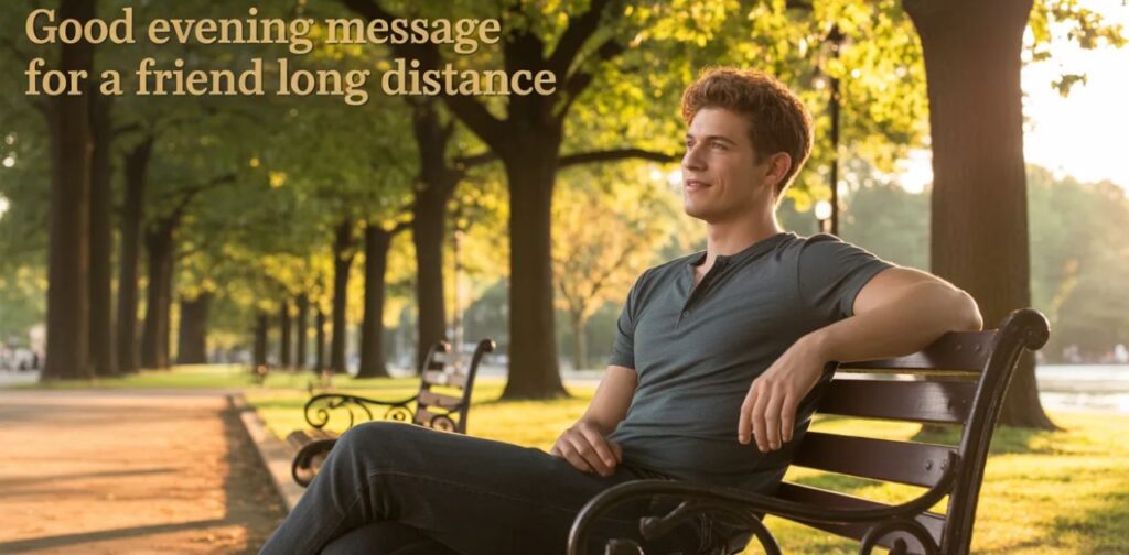 Good evening message for a friend long distance to show care, strengthen bonds, and share thoughtful good evening messages for her.