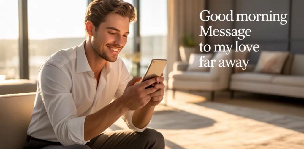 Romantic good morning message to my love far away with hot romantic love and trust messages for my wife theme.