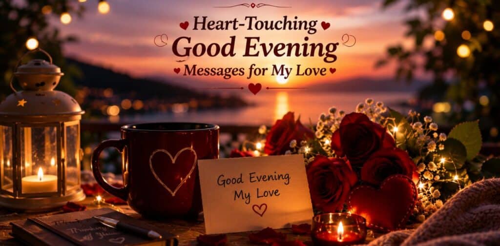 Heart-touching Good Evening Messages to My Love to express deep love and affection.