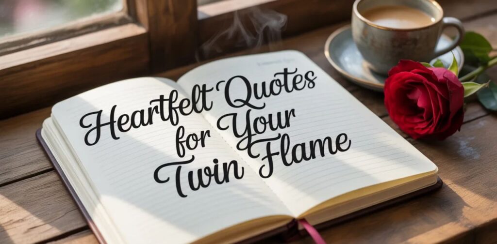 Heartfelt twin flame quotes expressing twin flame quotes about spiritual love, separation, and eternal connection between two souls.