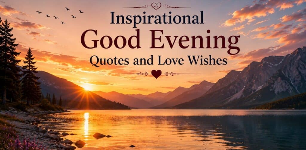 Inspirational Good Evening Messages to My Love with romantic quotes and heartfelt love wishes.