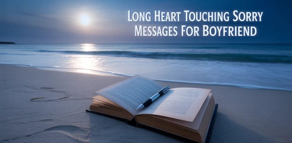 Emotional girl writing a Heart Touching Apology Message in a long sorry letter for her boyfriend to express love and regret.