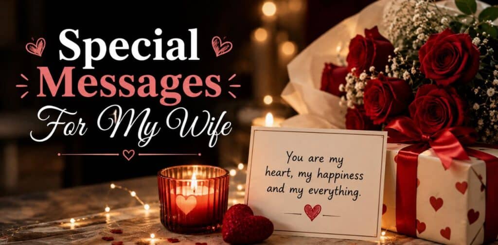 Special Love And Trust Messages For My Wife including birthday, anniversary, thank you, appreciation, sorry, and miss you wishes.