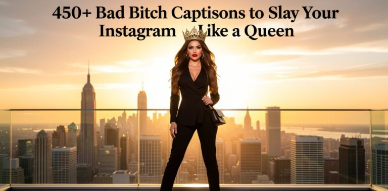 Confident stylish woman posing like a queen with bold attitude representing bad bitch captions for Instagram.