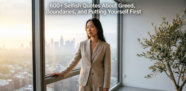 600+ Selfish quotes about greed, boundaries, and putting yourself first that reveal selfish behavior and life lessons about toxic people.