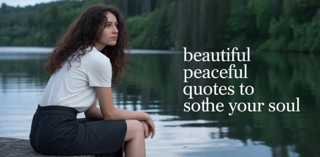 Beautiful nature view symbolizing peaceful mind quotes to soothe the soul, bringing inner peace, serenity, tranquility, and emotional healing.